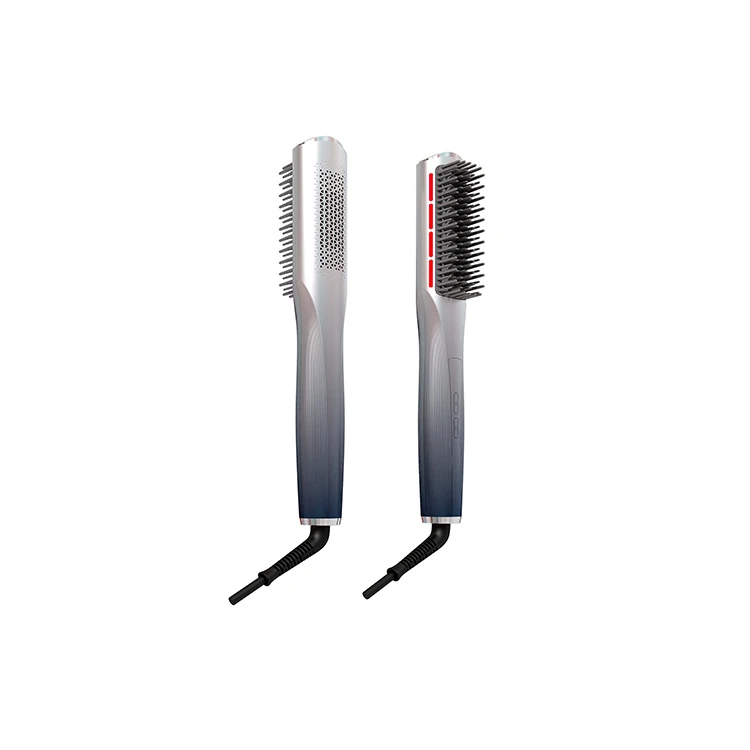 Infrared Cold Air Hair Straightening Brush With 200 Million Negative Ions For Long-Lasting Styling