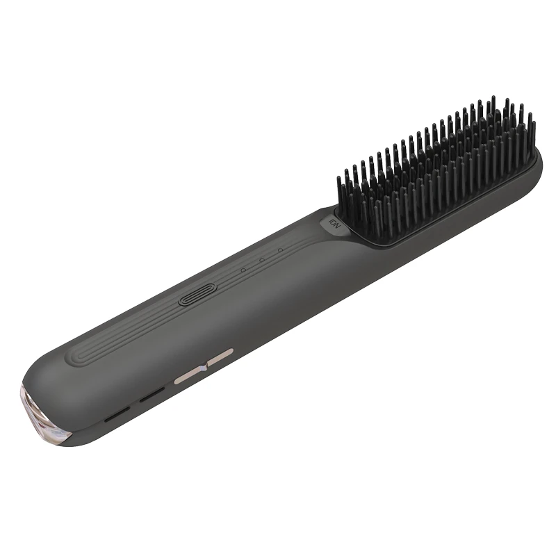 Portable Hair Brush Straightener